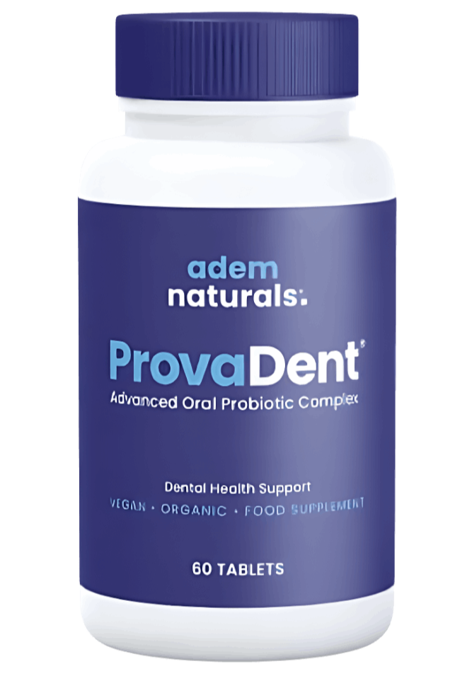 ProvaDent oral care supplement for healthy teeth and gums.