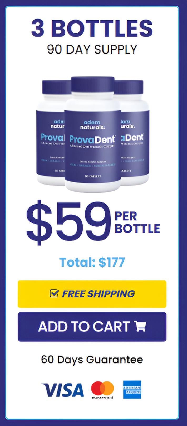 ProvaDent oral care supplement – 3-pack for complete oral health support.